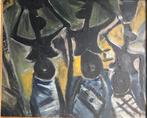 Floris JESPERS. Drie draagsters naar de markt, Antiek en Kunst, Kunst | Schilderijen | Modern, Ophalen of Verzenden