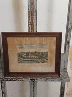 Vue sur le château de Croenendaal, Waltwilder/Bilzen, Antiquités & Art, Art | Eaux-fortes & Gravures, Enlèvement ou Envoi