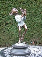 standbeeld van een trol- of goblin-saxofonist in brons gesig, Antiek en Kunst, Ophalen of Verzenden, Brons