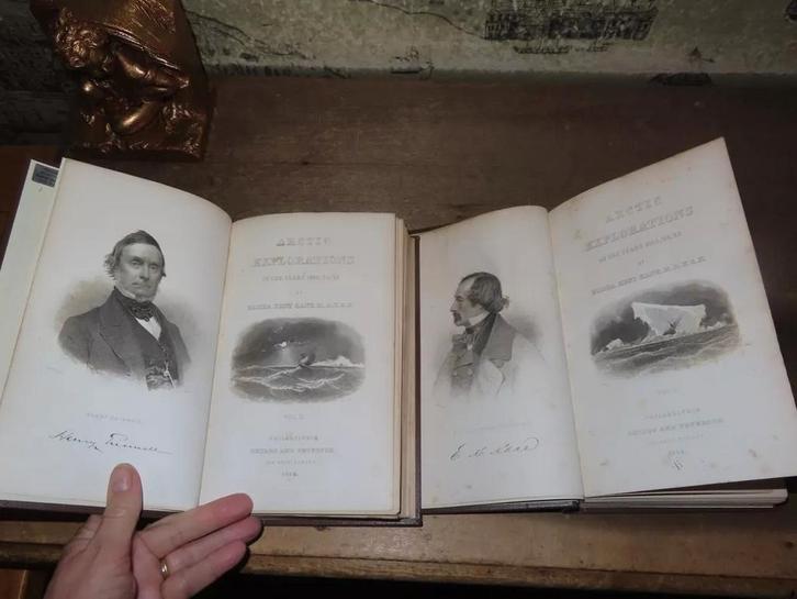 1856 ARCTIC EXPLORATIONS IN THE YEARS 1853 etc ELI KANE, Antiek en Kunst, Antiek | Boeken en Manuscripten, Ophalen of Verzenden