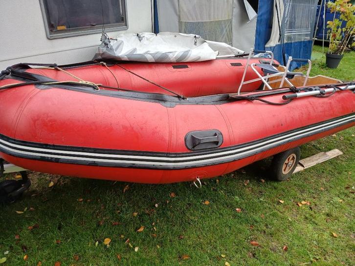 Te koop rubberboot 420 opknapper, Watersport en Boten, Rubberboten, Gebruikt, Overige merken, Aluminium, Minder dan 70 pk, Benzine