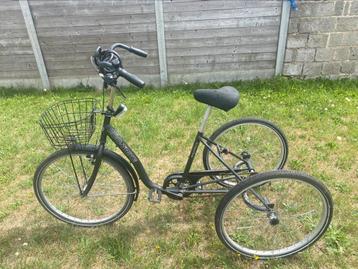 EcoTrike driewieler bijna nieuw, stevige stadsfiets met mand beschikbaar voor biedingen