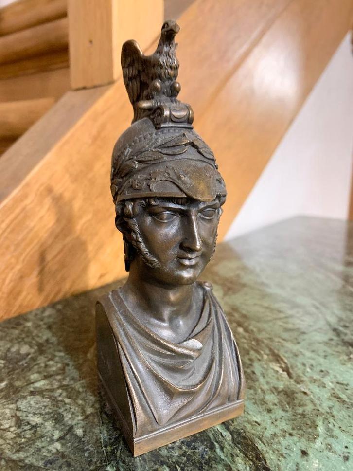 Buste en bronze patiné d’un guerrier romain, Antiquités & Art, Antiquités | Bronze & Cuivre, Bronze, Enlèvement ou Envoi