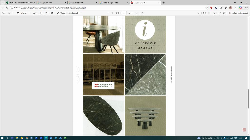 Merk Xooon, Huis en Inrichting, Tafels | Eettafels, Zo goed als nieuw, 100 tot 150 cm, 200 cm of meer, Vijf personen of meer, Overige vormen