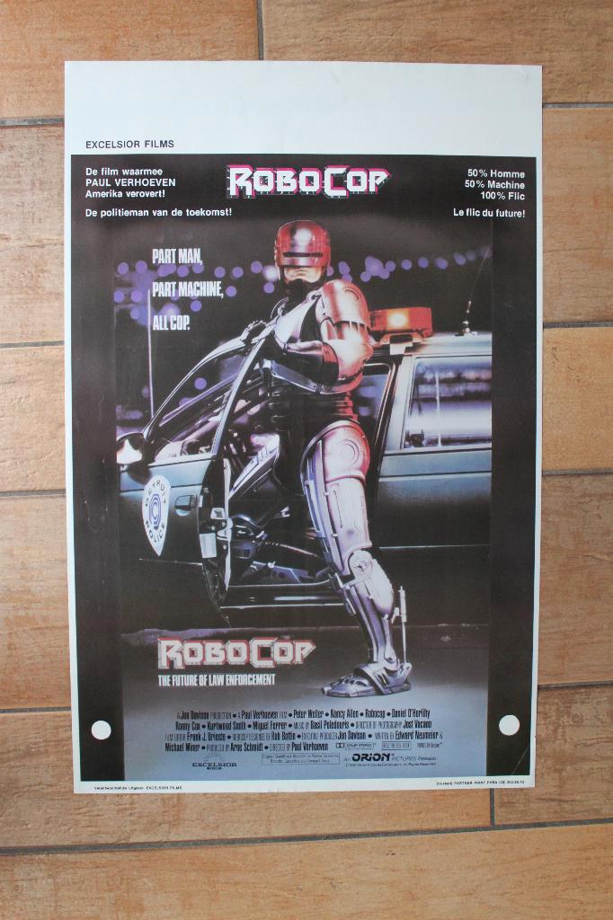 filmaffiche Robocop 1987 Paul Verhoeven filmposter, Verzamelen, Posters, Zo goed als nieuw, Film en Tv, A1 t/m A3, Rechthoekig Staand