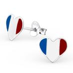 Love France / Frankrijk 925 sterling zilveren oorbellen, Handtassen en Accessoires, Oorbellen, Nieuw, Knopjes of Stekers, Ophalen of Verzenden