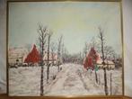 William Remory Ninove maisons campagne paysage enneigé hiver, Antiquités & Art, Art | Peinture | Moderne, Enlèvement ou Envoi