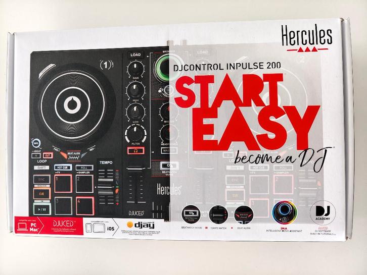 Hercules Inpulse 200 - DJ Controller - Zwart (nieuw), Musique & Instruments, DJ sets & Platines, Neuf, Enlèvement