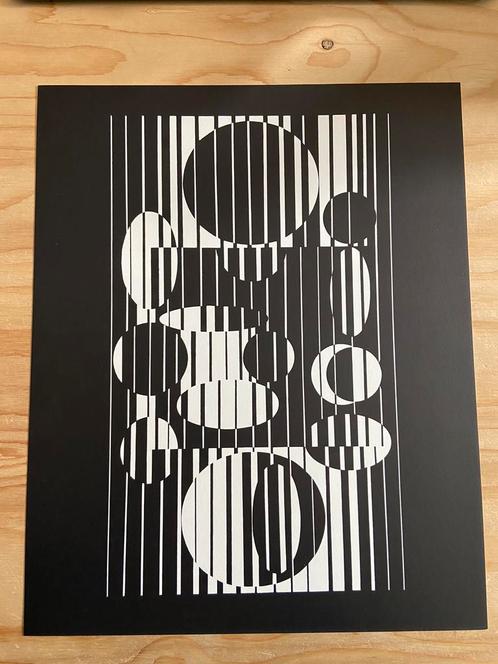 Vintage zeefdruk Vasarely, Antiek en Kunst, Kunst | Litho's en Zeefdrukken, Ophalen of Verzenden