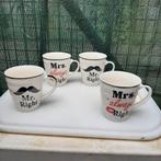 4 Mr& Mrs Always Right mokken samen 8€, Huis en Inrichting, Keuken | Servies, Ophalen