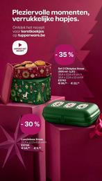 TUPPERWARE kerstdozen  nu aan min 35 %, Huis en Inrichting, Verzenden, Nieuw, Rood