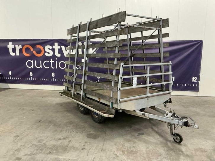 1991 Hapert DL2000 Platte aanhangwagen met resteelopbouw, Auto diversen, Aanhangers en Bagagewagens, Gebruikt