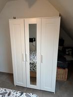 Houten witte kleerkast, Huis en Inrichting, Kasten | Kleerkasten, Ophalen, Gebruikt, 100 tot 150 cm, 150 tot 200 cm