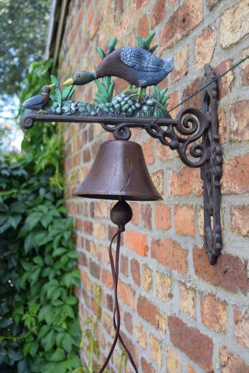 Cloche d'entrée en fonte patinée avec motif (canards), Maison & Meubles, Accessoires pour la Maison | Décorations murale, Neuf