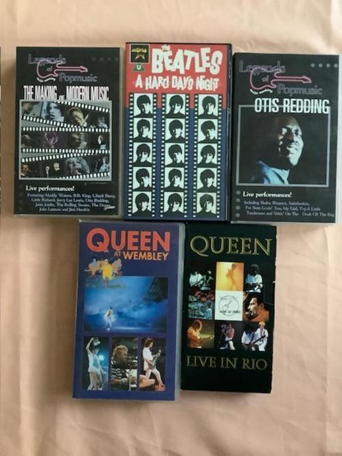 5 music videobanden, Cd's en Dvd's, VHS | Documentaire, Tv en Muziek, Gebruikt, Muziek en Concerten, Alle leeftijden, Ophalen of Verzenden