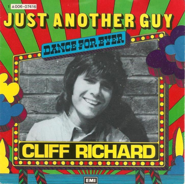 Cliff Richard‎ — Just Another Guy '7 « Popcorn » come neuf !, CD & DVD, Vinyles Singles, Comme neuf, Single, Pop, 7 pouces, Enlèvement ou Envoi