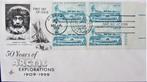 FIRST DAY COVER- ANTARCTICA-POOLREIZIGERS- U.S.A., Postzegels en Munten, Ophalen of Verzenden, Gestempeld, Dier of Natuur