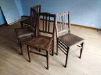 Lot de 4 chaises anciennes, Maison & Meubles, Chaises, Enlèvement, Utilisé