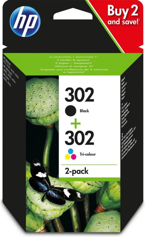 HP 302 - Inktcartridge - Kleur & Zwart, Informatique & Logiciels, Fournitures d'imprimante, Neuf, Cartridge, Enlèvement ou Envoi