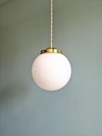 Art Deco hanglamp in witte opaline, jaren 1920-30, Ophalen of Verzenden