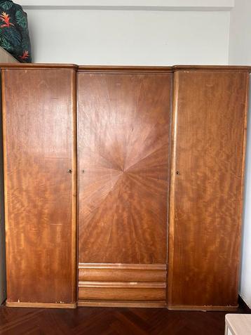Ancienne armoire en bois massif, Avec tiroir(s), 150 à 200 cm, Utilisé, 50 à 75 cm