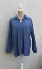 Mooi lichtblauw „suède” jack XL, Kleding | Dames, Ophalen of Verzenden, Zo goed als nieuw, Maat 42/44 (L), Blauw
