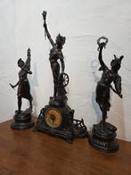 drie antieke zamac beelden, Antiek en Kunst, Kunst | Beelden en Houtsnijwerken, Ophalen