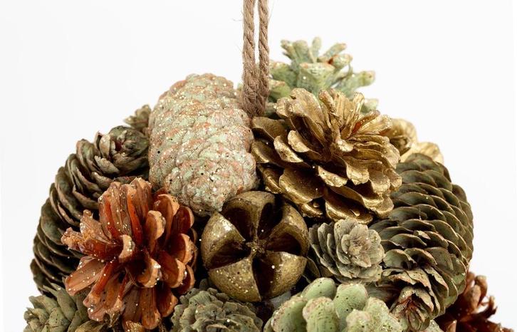 FLAMANT - deco bal “glitter” dennenappels (small) - nieuw, Diversen, Kerst, Nieuw, Ophalen of Verzenden