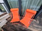Fris oranje plooizetels, Ophalen, Gebruikt, Aluminium