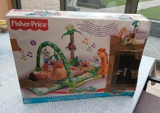 Fisher-Price Rainforest Music & Lights Deluxe Gym, Kinderen en Baby's, Speelgoed | Fisher-Price, Zo goed als nieuw, Ophalen of Verzenden