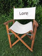 Vintage houten kinder regisseur stoel met de naam  “Lore”, Ophalen of Verzenden, Zo goed als nieuw, Stoel(en)
