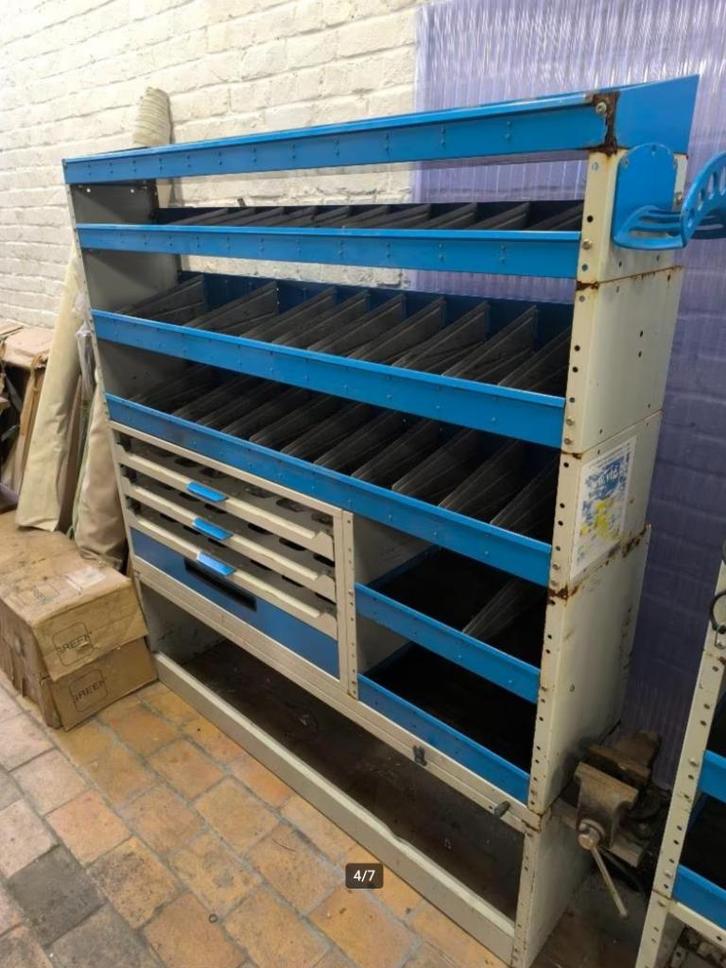 2 stevige bestelwagen rekken Sortimo (600 & 700€), Auto's, Bestelwagens en Lichte vracht, Bedrijf, Te koop, Used 1. Bestelwagens met ervaring.