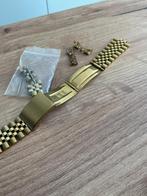 Jubilee goudkleurige horloge band 22 mm, Ophalen, Nieuw, Goud, Staal