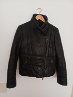 Veste femme en cuir brun. Taille 40 (Esprit)