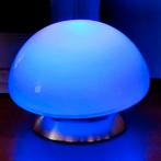 Blauwe Vintage mushroom touch tafellamp., Vintage, Ophalen of Verzenden, Zo goed als nieuw, Metaal