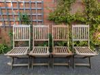 Teak tuinstoelen., Tuin en Terras, Tuinstoelen, Ophalen, Gebruikt, Teakhout, Inklapbaar