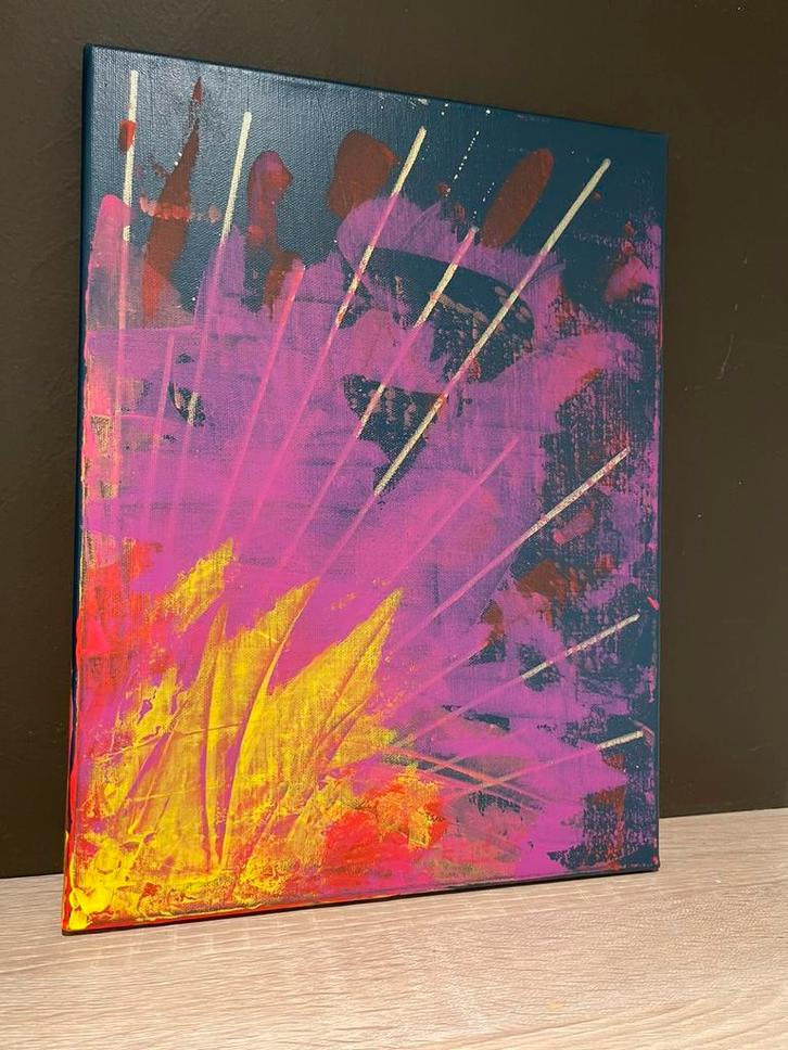 Originele abstracte schilderijen Mk Art, Antiek en Kunst, Kunst | Schilderijen | Abstract, Ophalen of Verzenden