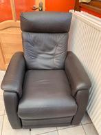 Faureuil relax électrique noir cuir, 75 à 100 cm, Enlèvement, Utilisé, Cuir