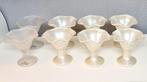 8 coupes à glace sur pied., Gebruikt, Glas, Effen, Glas of Glazen
