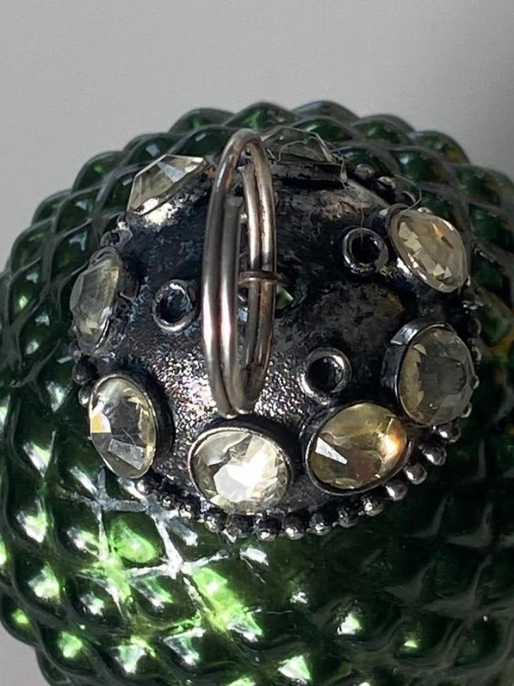 Antieke Retro ART DECO KERSTBAL met parelsnoer, Diversen, Kerst, Zo goed als nieuw, Ophalen