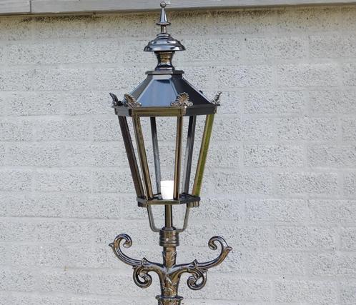 Klassieke lantaarn 'Barcelona' - buitenlamp met keramische f, Tuin en Terras, Buitenverlichting, Nieuw, Staande lamp, Aluminium