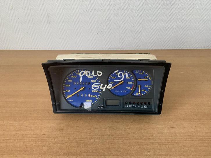 volkswagen polo II G40 tellerklok 1987 tot 1994 blauw + RPM, Autos : Pièces & Accessoires, Tableau de bord & Interrupteurs, Volkswagen