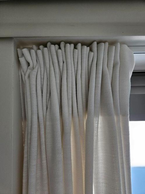 Rideaux/tentures sur mesure, Huis en Inrichting, Stoffering | Gordijnen en Lamellen, Zo goed als nieuw, Wit, Beige, Ophalen