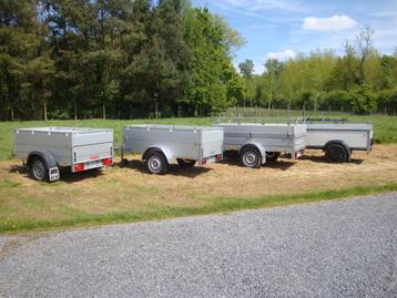 verhuur van aanhangwagen - bagagewagen - bakwagen - remorque beschikbaar voor biedingen