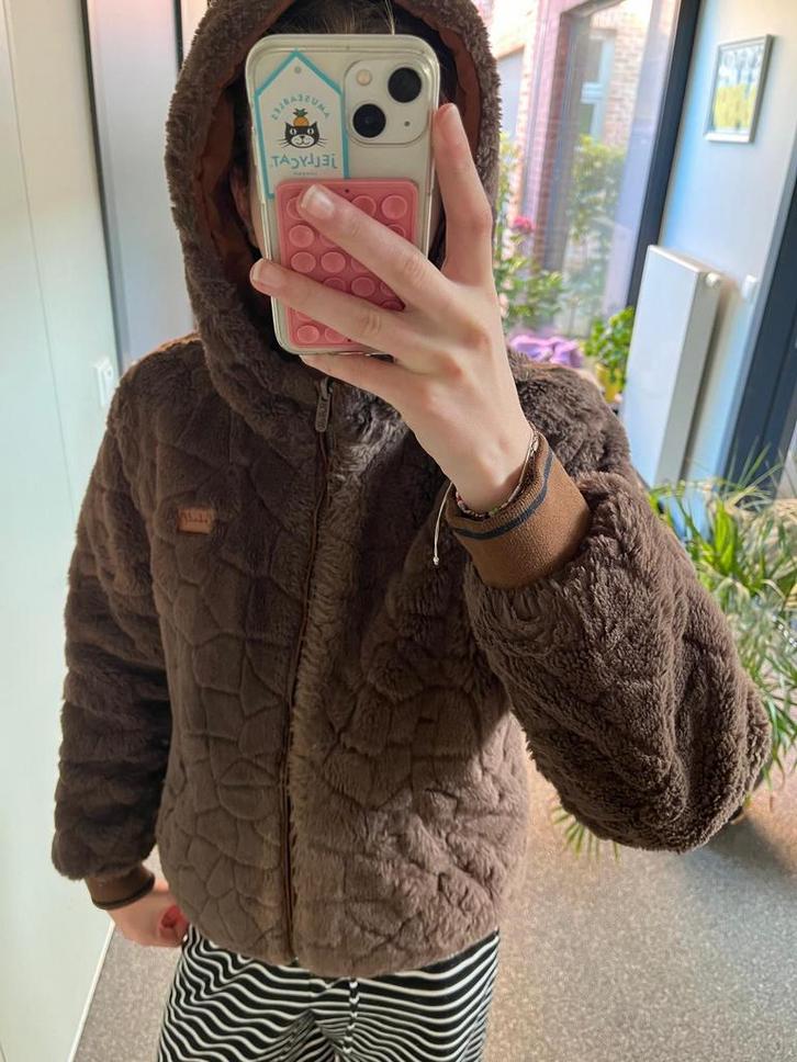 Winterjas reversible NoBell gewatteerd bruin 11-12jaar, Kinderen en Baby's, Kinderkleding | Maat 164, Gebruikt, Jongen of Meisje