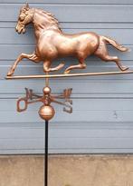 Koperen windwijzer ornament voor schoorsteen Paard windroos, Tuin en Terras, Ophalen of Verzenden, Zo goed als nieuw