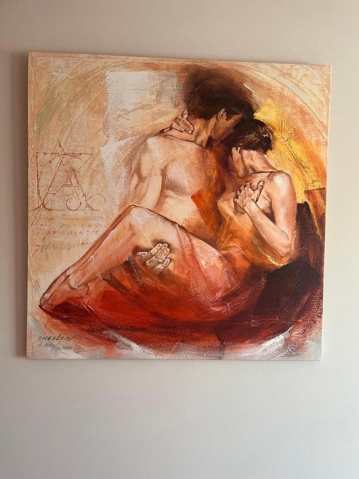 Talantbek Chekirov - Tender Passion (70x70), Antiek en Kunst, Kunst | Schilderijen | Abstract, Ophalen