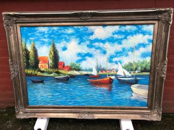 mooi schilderij met lijst van monet beschikbaar voor biedingen