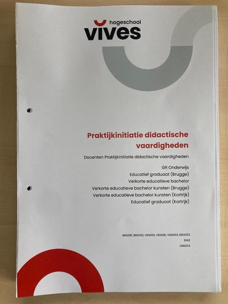 Cursus Vives VEB :Praktijkinitiatie didactische vaardigheden, Boeken, Studieboeken en Cursussen, Nieuw, Ophalen of Verzenden