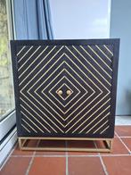 Dressoir mangohout zwart en goud, Huis en Inrichting, Ophalen, Gebruikt, 25 tot 50 cm, 50 tot 100 cm